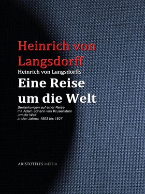 cover image of Heinrich von Langsdorffs Eine Reise um die Welt